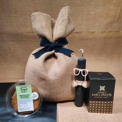 επιχειρηματικα δωρα για τις γιορτες, επιλογή με μελι, χειροποίητη λαμπάδα, μπισκότα