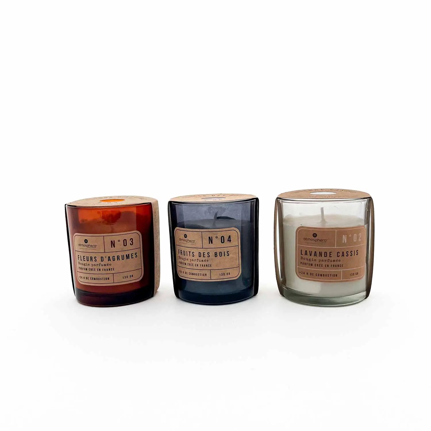 κεριά σε γυάλινα βάζα