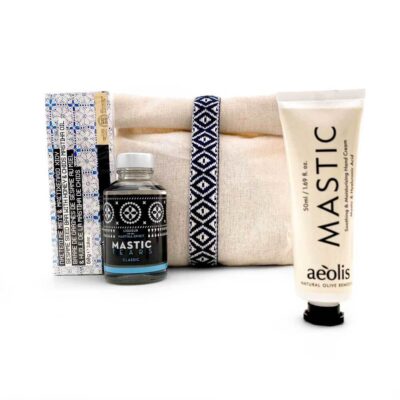 Πουγκί με μαστίχα παστέλι από μαστίχα και κρέμα χεριών με μαστίχα