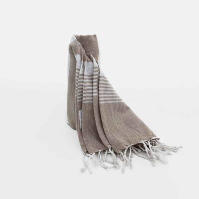 Pareo / Beach Towel beige color cotton Aigaion