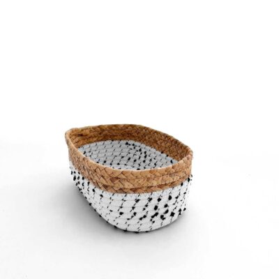 basket with white and natural color
