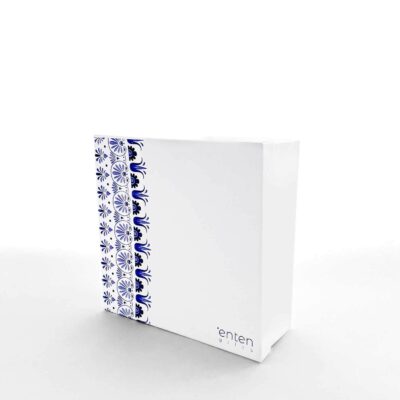 custom box with summer blue pattern