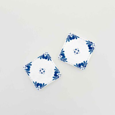 coaster with blue summer design