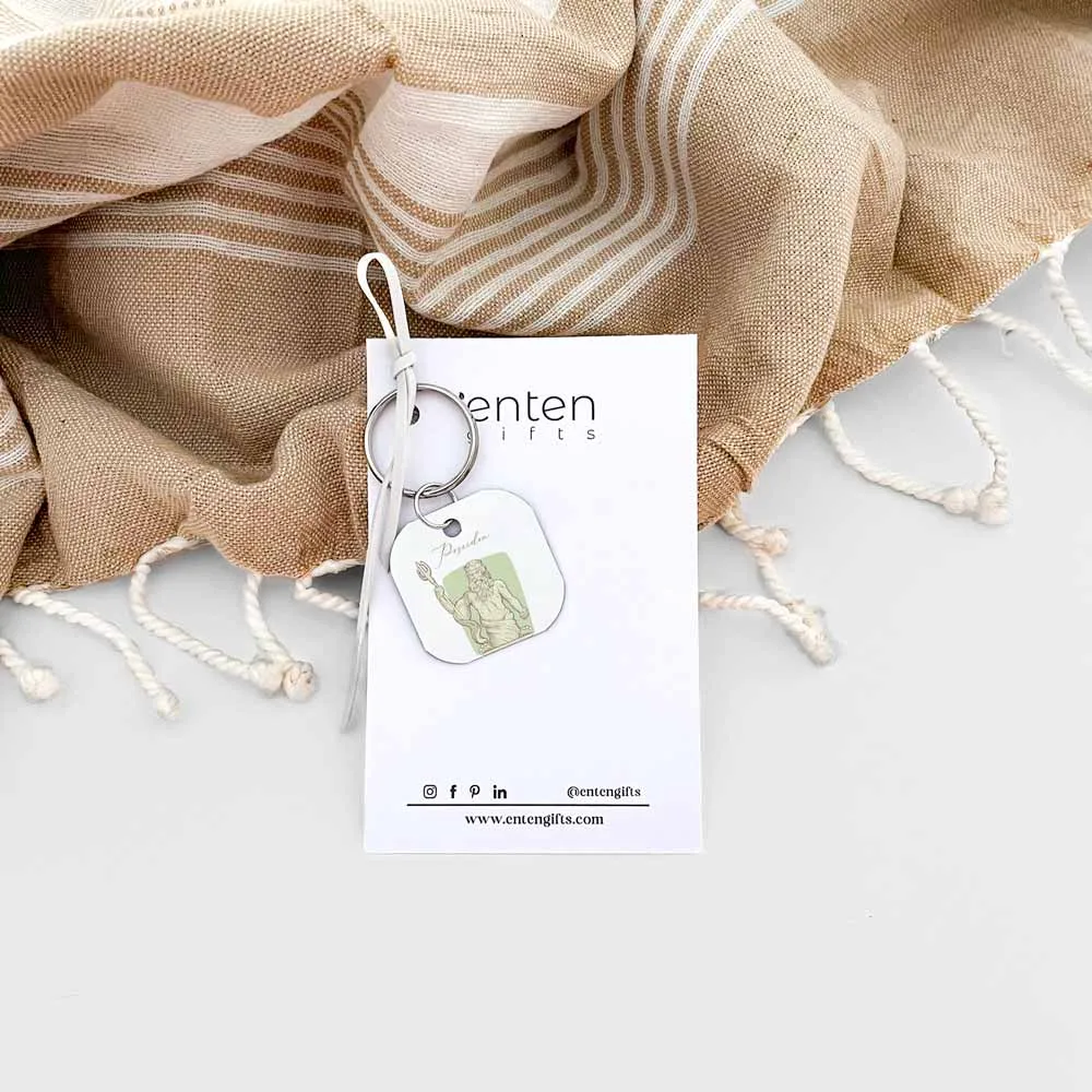 μπρελόκ μεταλλικό με σχέδιο Ποσειδώνας