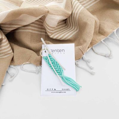 Light blue Macrame keychain