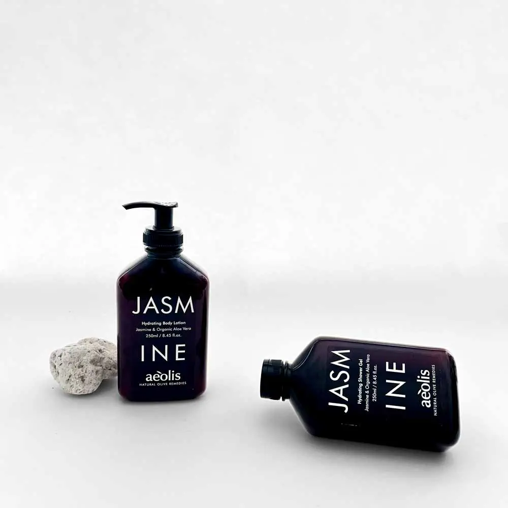 body lotion και shower gel με γιασεμί και αλόη βέρα
