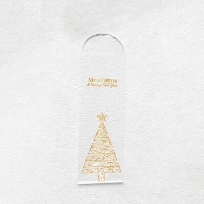 σελιδοδείκτης με σχέδιο χρυσό χριστουγεννιάτικο δέντρο