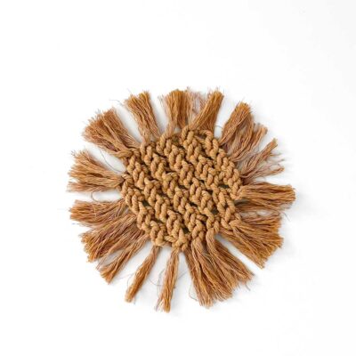 handmade macrame coaster