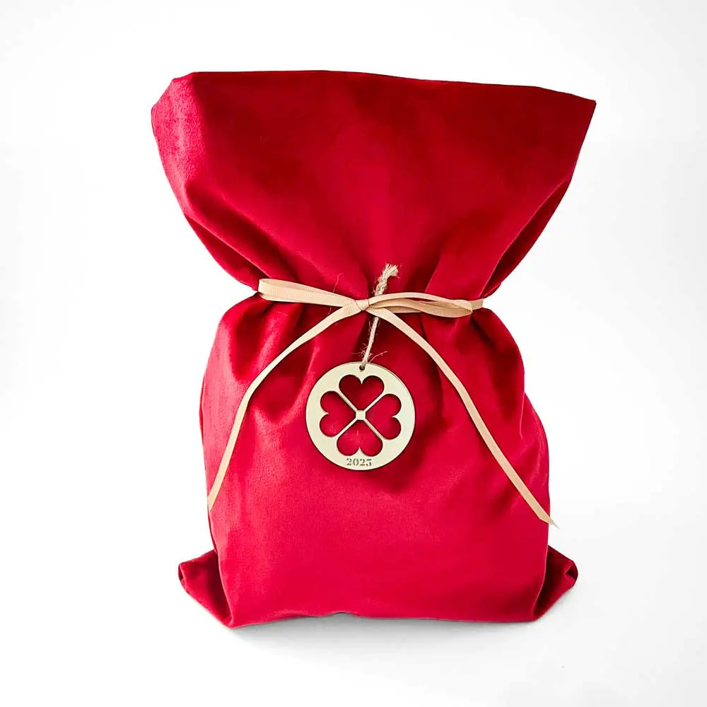 Διακοσμητικό τυχερό τριφύλλι σε πουγκί