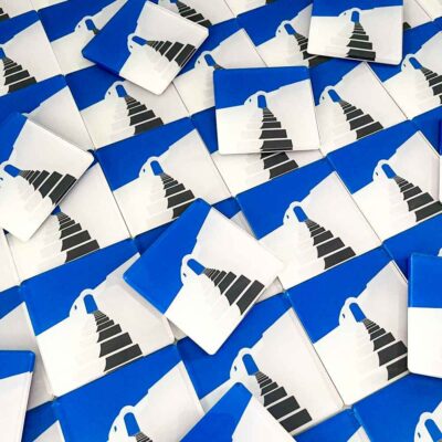 Plexiglass coaster with design and logo