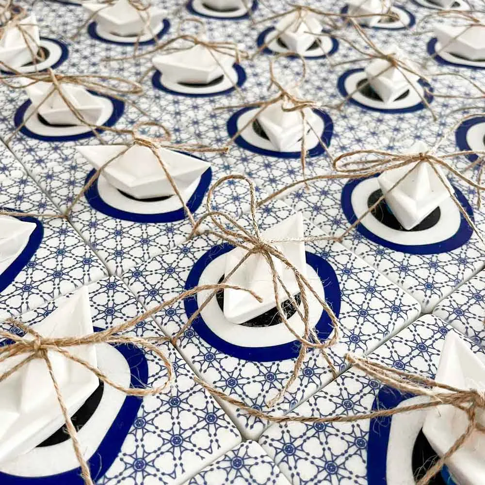 Μαρμάρινα σουβέρ με σχέδιο και λογοτύπηση