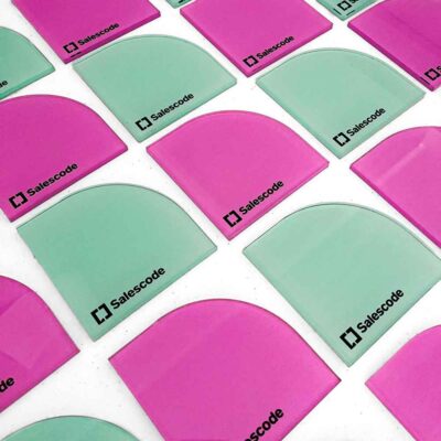 Plexiglass coaster with design and logo