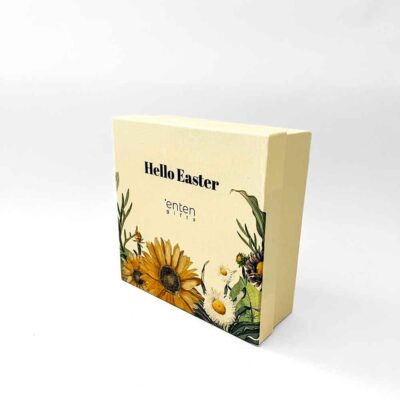 a box with flowers on it