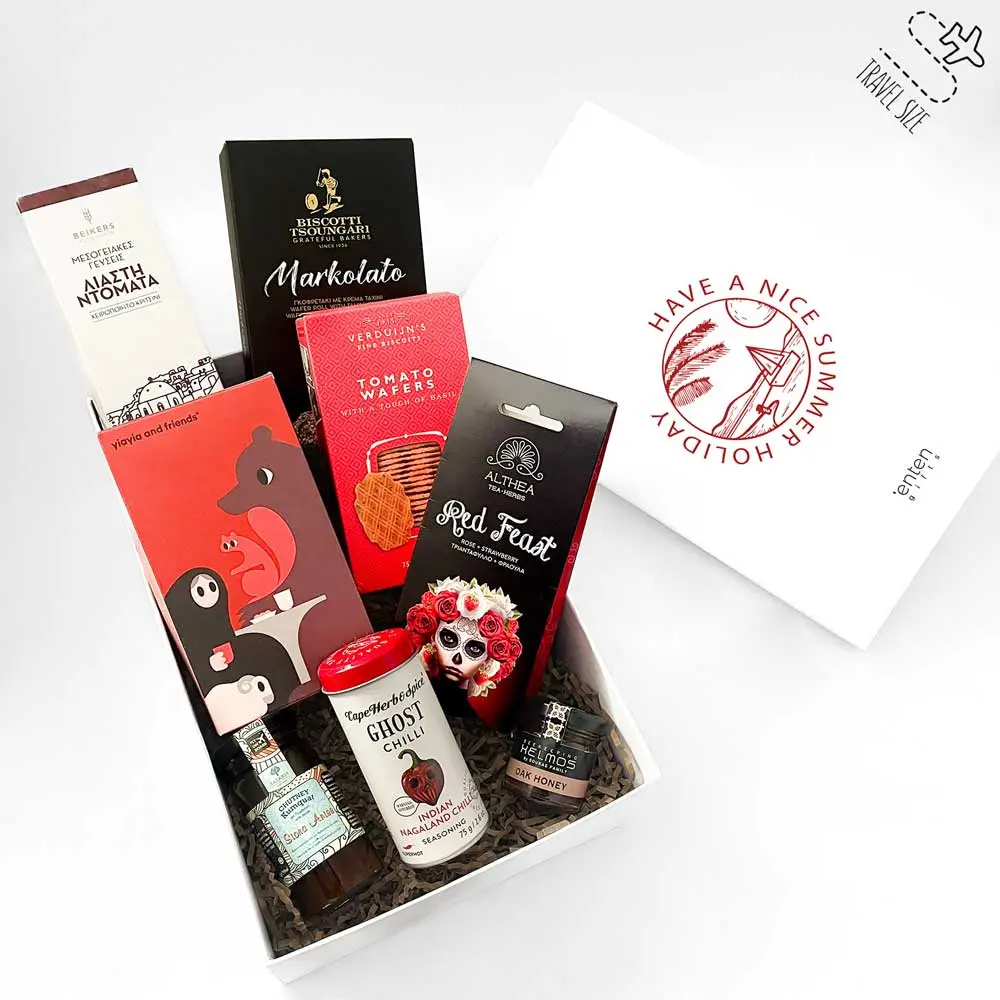 Travel size πακέτο με μπισκότα, μελάκι και chutney