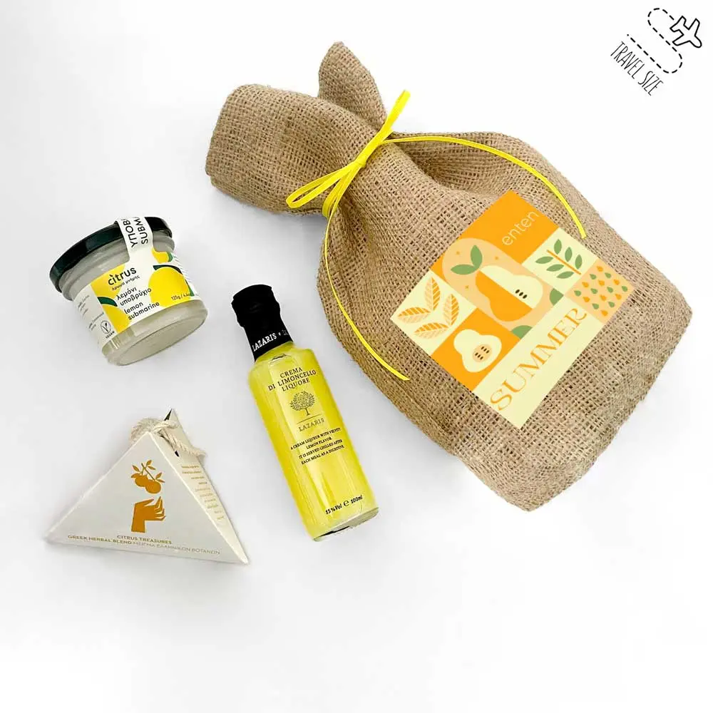 Travel size πακέτο με limoncell και λεμόνι υποβρύχιο