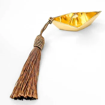 Γούρι χρυσό καραβάκι