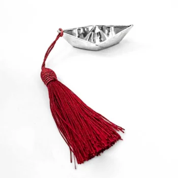 Γούρι ασημένιο καραβάκι