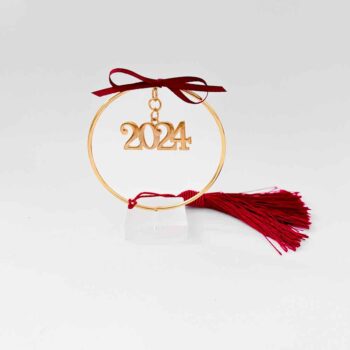 Γούρι επιτραπέζιο στρογγυλό με φούντα