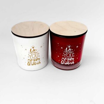 Αρωματικό κερί φυτικής προέλευσης με ξύλινο καπάκι