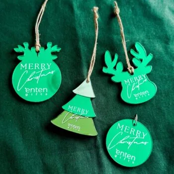 Στολίδι πλέξι πράσινος καθρέφτης 2026