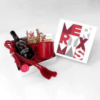 Ημίγλυκος Οίνος 500ml Πλάκα σοκολάτας με custom αυτοκόλλητο Μείγμα μπαχαρικών για Gluwhein Κόκκινη κούπα ( υπάρχει δυνατότητα λογοτύπησης *) Customized γούρι σκοινί Customized κουτί πολυτελείας Κουτί με λογοτύπηση, κούπα, μιξ μπαχαρικών για gluwine,γουρι, κοκκινο κρασί