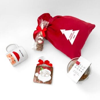 Μελομακάρονα βρώμης χωρίς ζάχαρη Χριστουγεννιάτικη πλάκα σοκολάτας Hot chocolate spoon Customized Κούπα Customized βελούδινο πουγκί