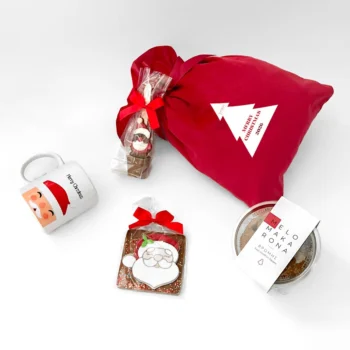 Μελομακάρονα βρώμης χωρίς ζάχαρη Χριστουγεννιάτικη πλάκα σοκολάτας Hot chocolate spoon Customized Κούπα Customized βελούδινο πουγκί